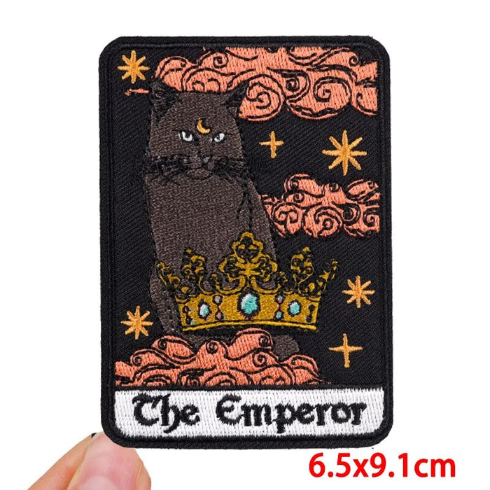 Tarot Card 'The Emperor | Cat' Embroidered Patch