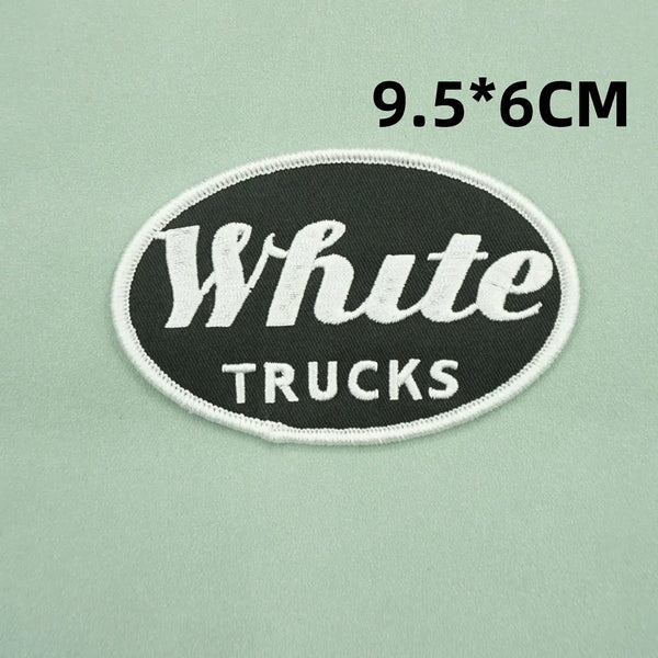 White Trucks 'Logo' Embroidered Patch