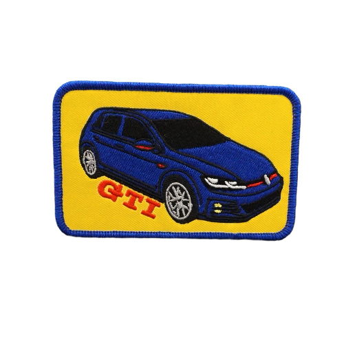 Vehicles 'Blue GTI' Embroidered Patch