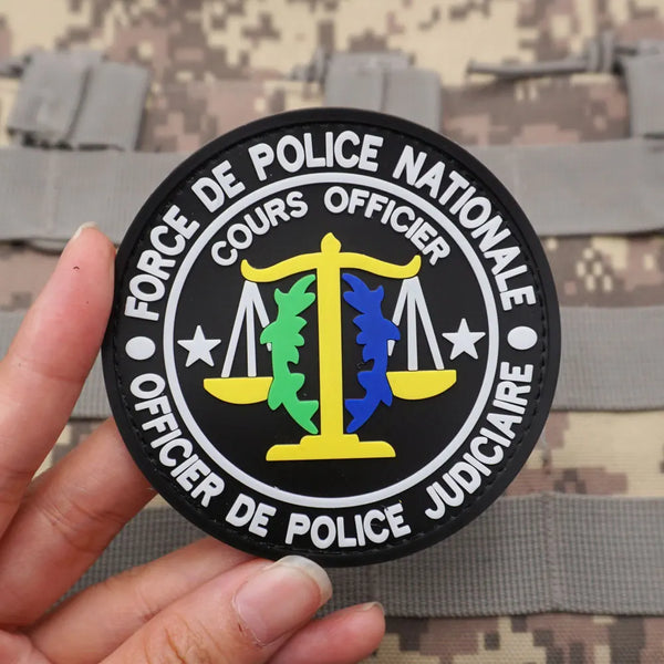 Emblem 'Force De Police Nationale | Cours Officier' PVC Rubber Velcro Patch