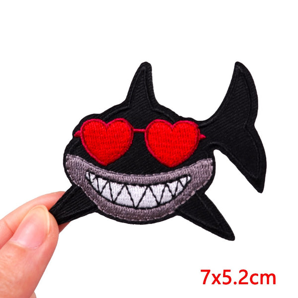 Black Shark 'In Love' Embroidered Patch