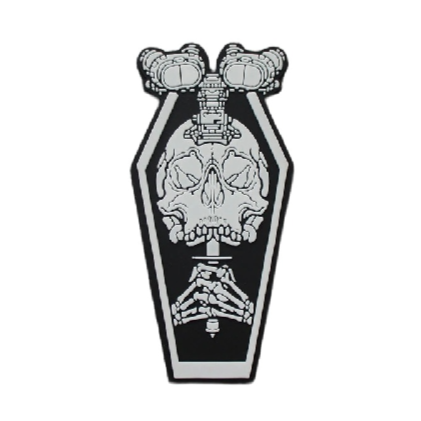 Skull 'Tactical Headgear and Knife' PVC Rubber Velcro Patch