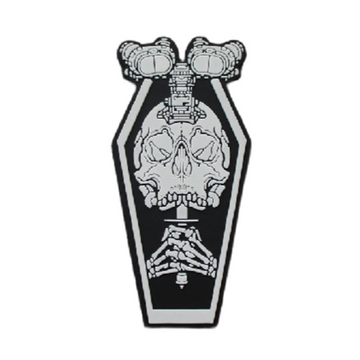Skull 'Tactical Headgear and Knife' PVC Rubber Velcro Patch