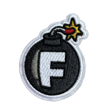 Funny 'F Bomb' Embroidered Velcro Patch