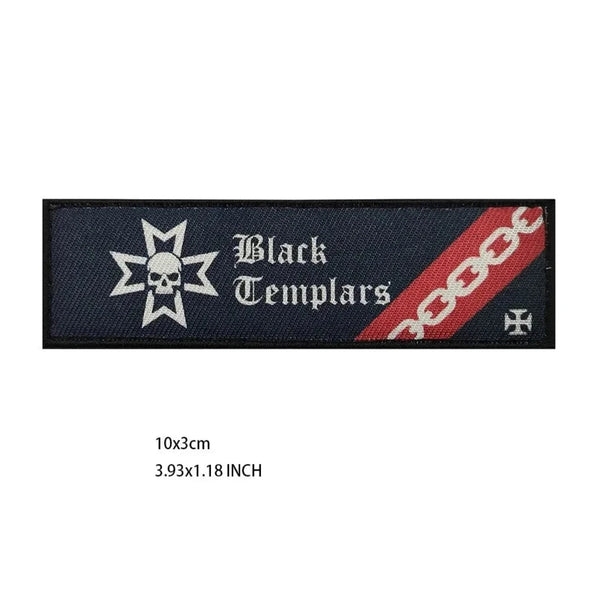 Warhammer 'Black Templars' Embroidered Velcro Patch