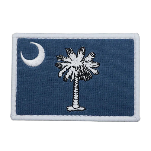 South Carolina Flag Embroidered Velcro Patch