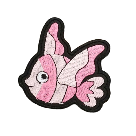 Cute 'Flying Fish' Embroidered Velcro Patch