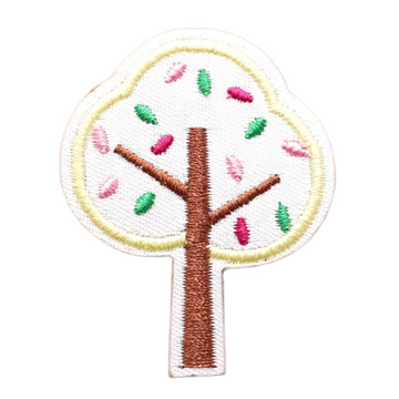 Copper Tree Patch Cute 'Colorful Tree' Embroidered Patch