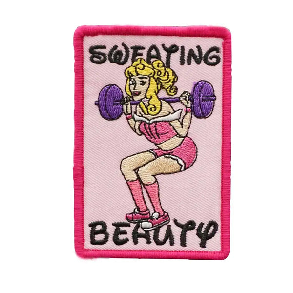 Sweating Beauty 'Deadlift' Embroidered Velcro Patch