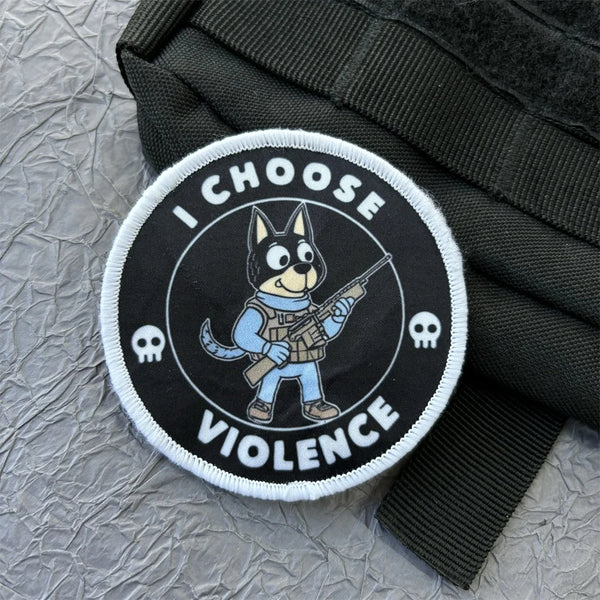 Bluey ‘I Choose Violence’ Embroidered Velcro Patch