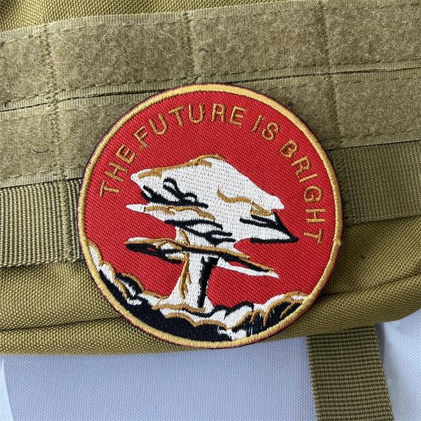 The Future Is Bright 'Round' Embroidered Velcro Patch