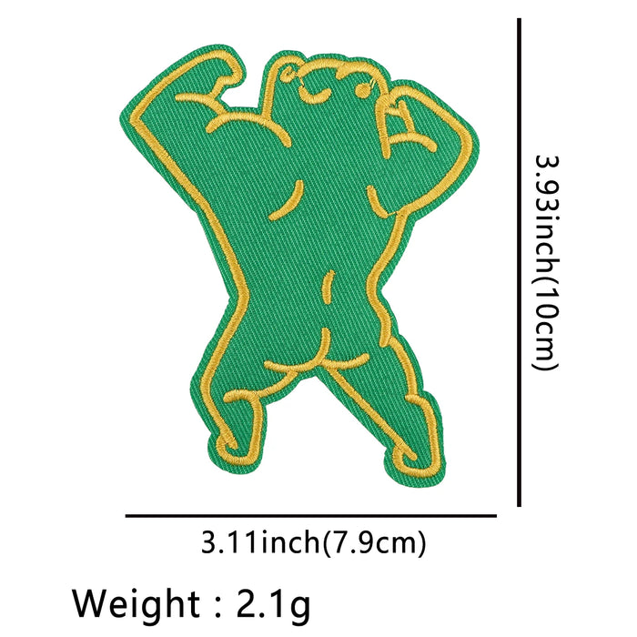 Bear 'Flexing Muscles' Embroidered Patch