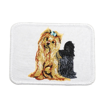 Cute 'Yorkshire Terrier | Square' Embroidered Velcro Patch