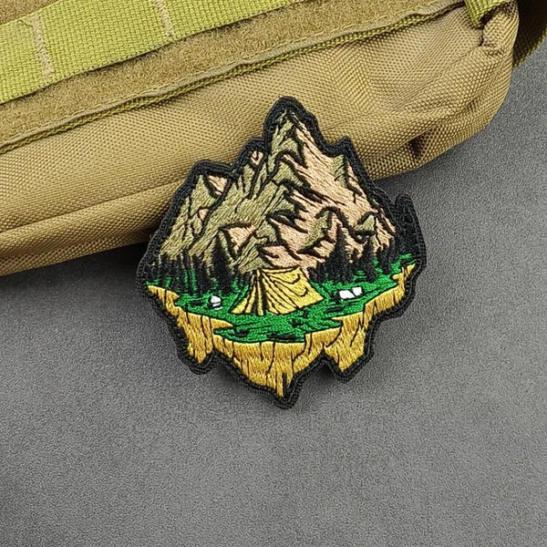 Camping Adventures 'Mountain Scenery' Embroidered Velcro Patch