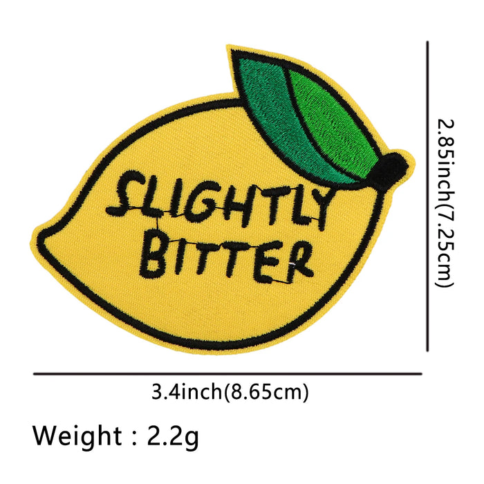 Lemon 'Slightly Bitter' Embroidered Patch