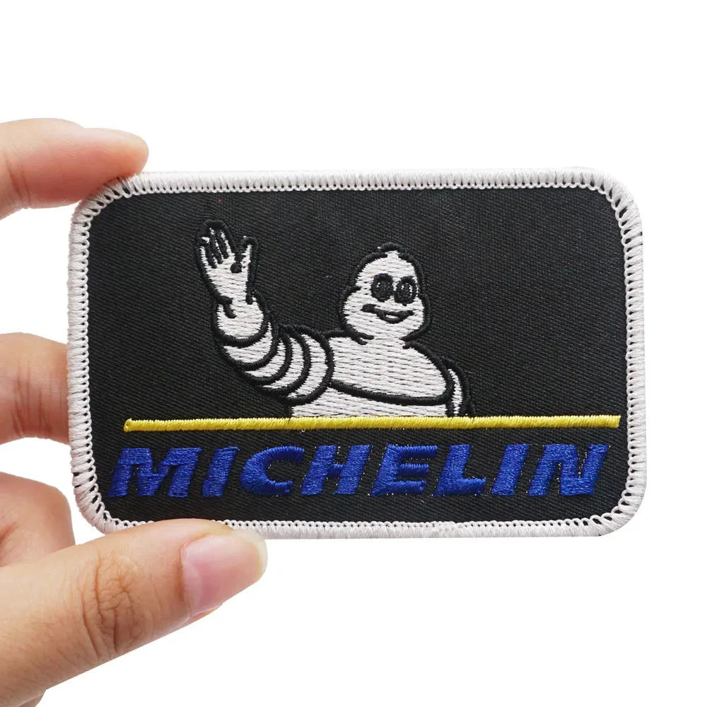 Michelin Logo 'Waving Man' Embroidered Velcro Patch