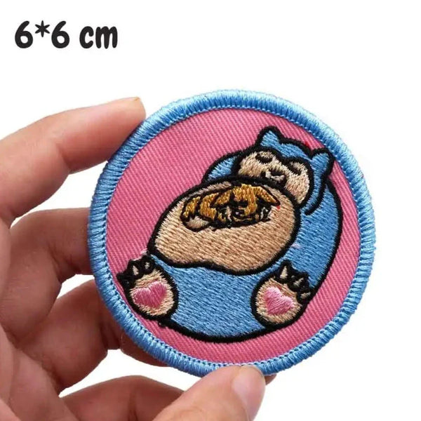 Pocket Monster 'Snorlax | Round' Embroidered Patch