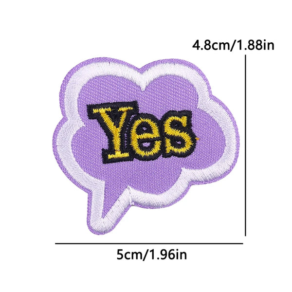 Comic Bubble 'Yes' Embroidered Patch