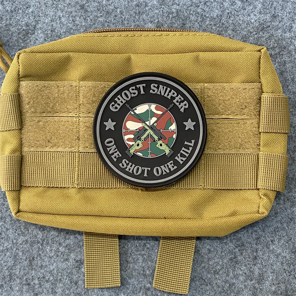 Ghost Sniper 'One Shot One Kill' PVC Rubber Velcro Patch