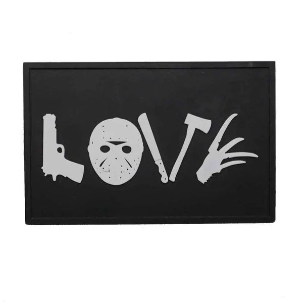 Horror 'LOVE Scary Weapons' PVC Rubber Patch