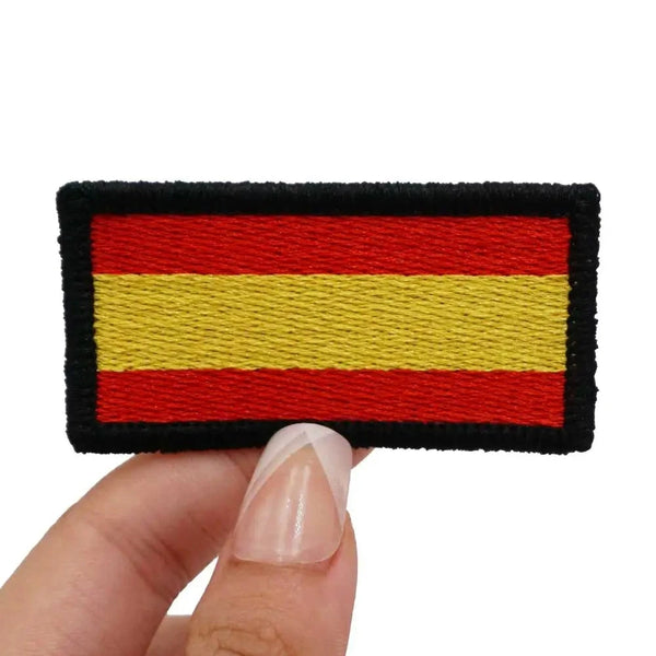 Spain Flag 'Rectangle' Embroidered Velcro Patch