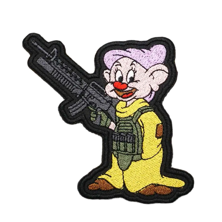 Snow White and The Seven Dwarfs 'Dopey | Tactical Gear' Embroidered Velcro Patch