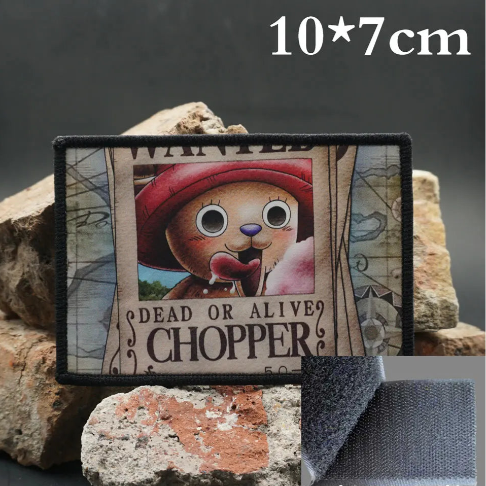 One Piece 'Chopper | Dead or Alive' Embroidered Velcro Patch