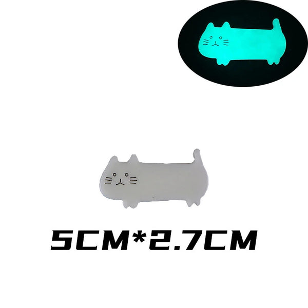 Cute Cat 'Luminous' PVC Rubber Velcro Patch