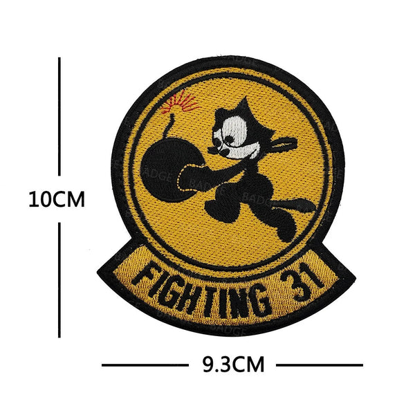 Felix the Cat 'Bomb | Fighting 31' Embroidered Velcro Patch