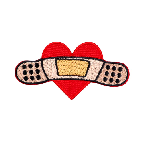 Red Heart 'Bandage' Embroidered Patch
