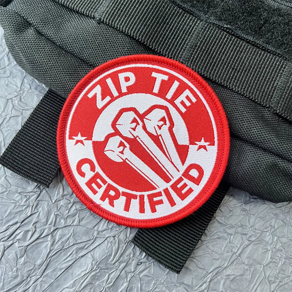 Student Certificate ‘Zip Tie Certified’ Embroidered Velcro Patch