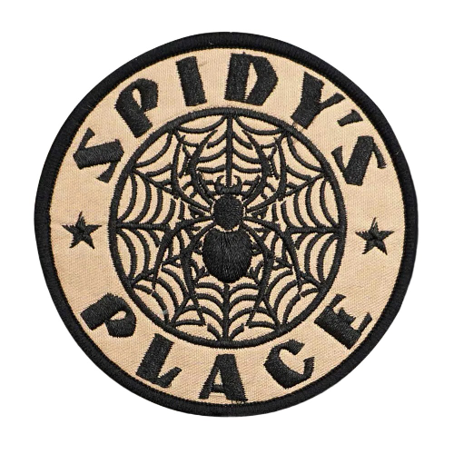 Cool 'Spidy's Place Logo' Embroidered Velcro Patch