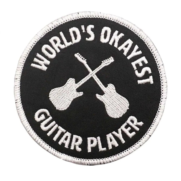 World's Okayest Guitar Player Embroidered Patch