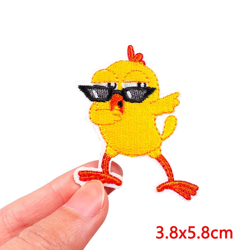 Cute 'Yellow Chick | Wearing Sunglasses' Embroidered Patch