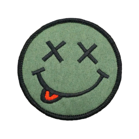 Funny Emoji 'Tongue Out 1.0' Embroidered Velcro Patch