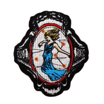 Cute Girl 'Dancing | Portrait' Embroidered Velcro Patch
