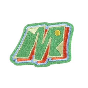 Cute Letter M 'Colorful' Embroidered Patch