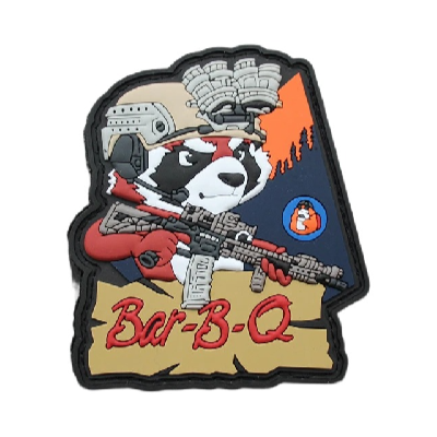 Tactical Bear 'Bar-B-Q' PVC Rubber Velcro Patch