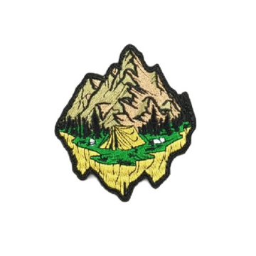 Camping Adventures 'Mountain Scenery' Embroidered Velcro Patch