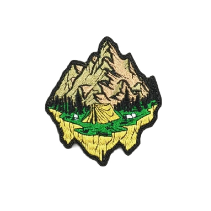 Camping Adventures 'Mountain Scenery' Embroidered Velcro Patch