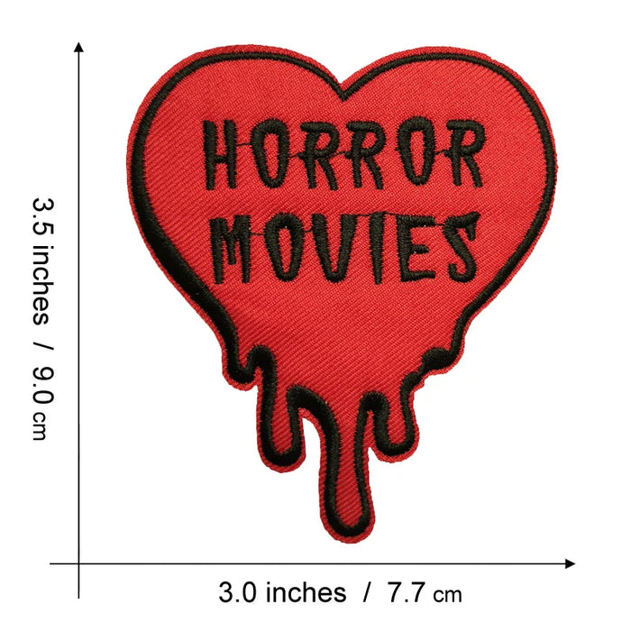 Horror Movies 'Melting Heart' Embroidered Patch