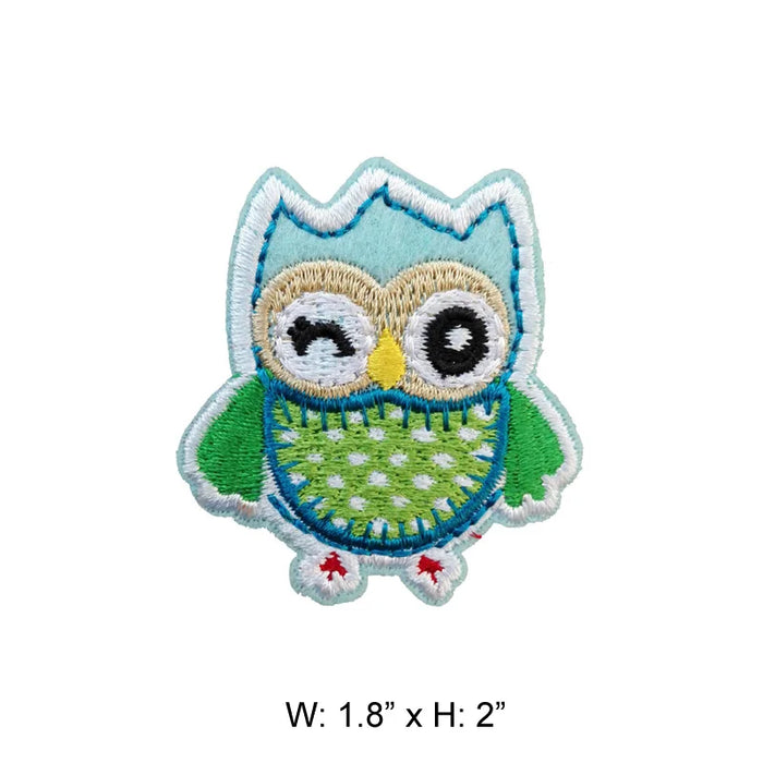 Cute Owl 'Winking' Embroidered Patch