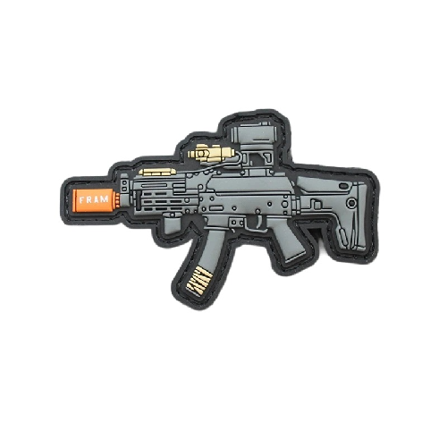 Military Tactical 'AK-15 Warrior Gun' PVC Rubber Velcro Patch