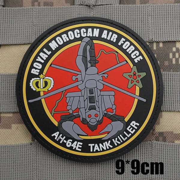 Military Tactical 'Royal Moroccan Air Force' PVC Rubber Velcro Patch