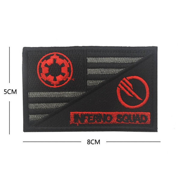 Empire and Rebellion 'Inferno Squad And Imperial | Flag' Embroidered Velcro Patch