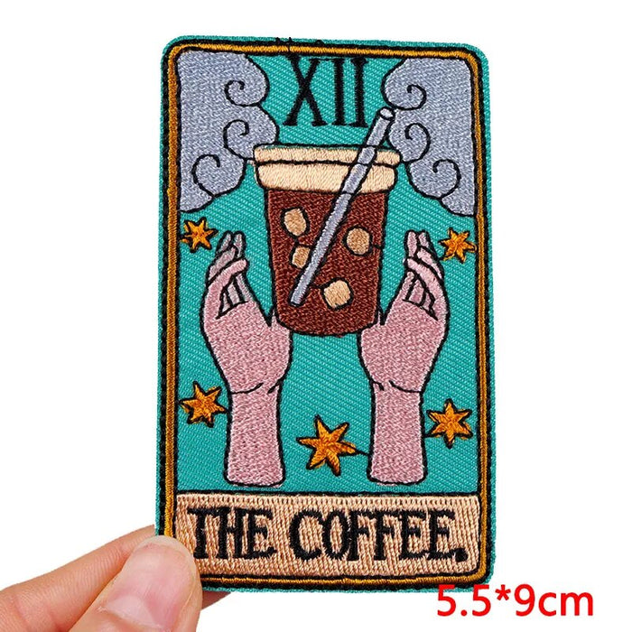 Tarot Card 'The Coffee' Embroidered Patch