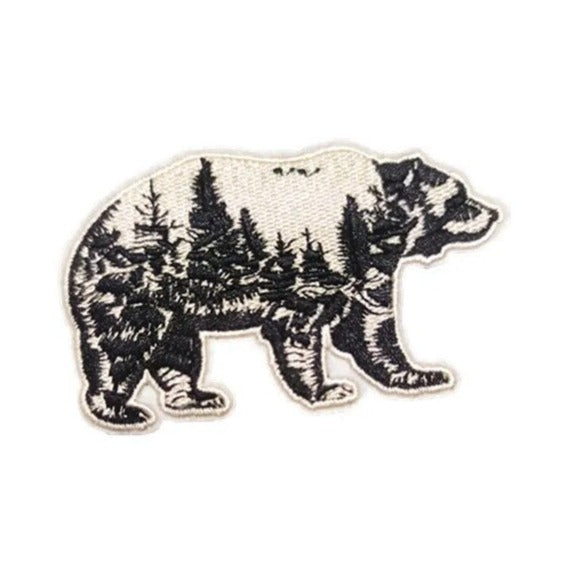 Polar Bear 'Black Trees' Embroidered Patch