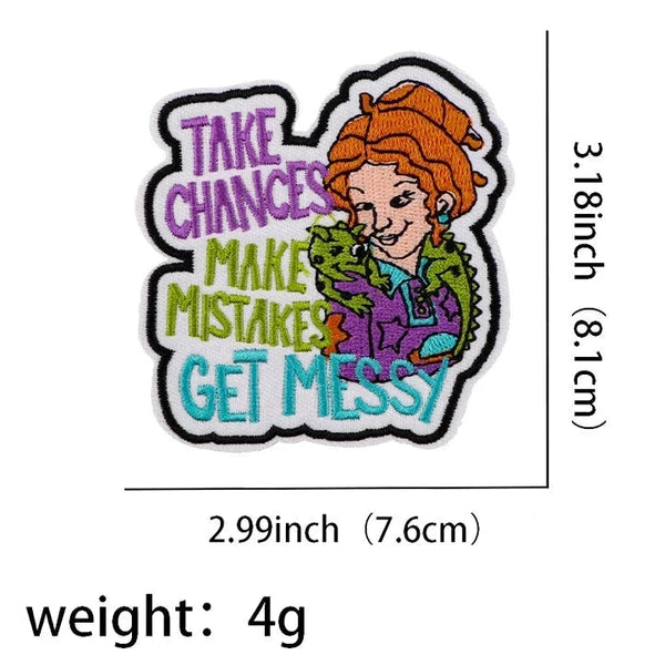 The Magic School Bus ‘Ms. Frizzle | Take Chances Make Mistakes Get Messy’ Embroidered Patch