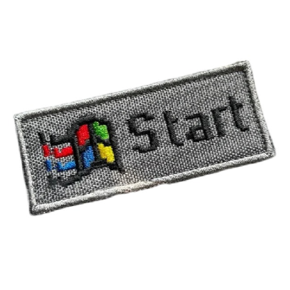 Computer Icon 'Start Menu' Embroidered Velcro Patch