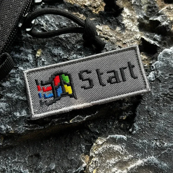 Computer Icon 'Start Menu' Embroidered Velcro Patch